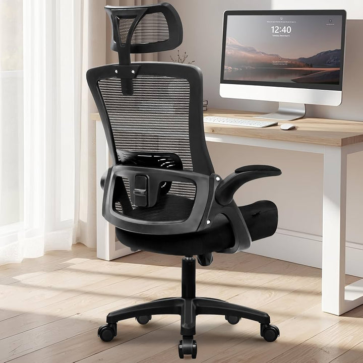 NEO Ergonomic Chair Mesh Office Chair - Adjustable Arms & Headrest