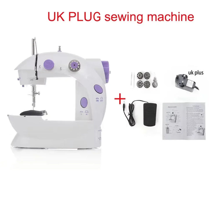 Compact Sewing Machine 202 – With Built-in Light, Cutter & Pedal | Ideal for Beginners