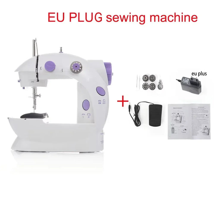 Compact Sewing Machine 202 – With Built-in Light, Cutter & Pedal | Ideal for Beginners