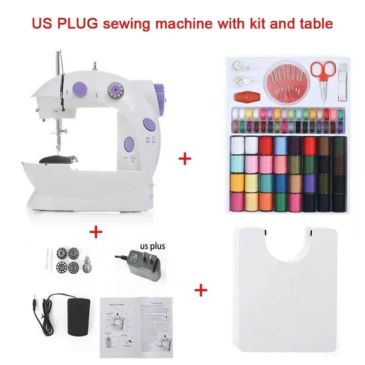 Compact Sewing Machine 202 – With Built-in Light, Cutter & Pedal | Ideal for Beginners