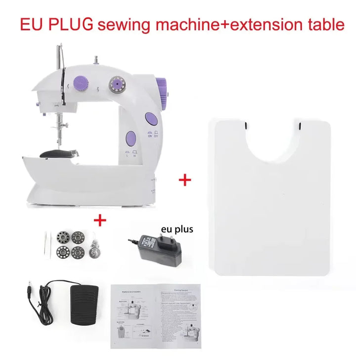 Compact Sewing Machine 202 – With Built-in Light, Cutter & Pedal | Ideal for Beginners