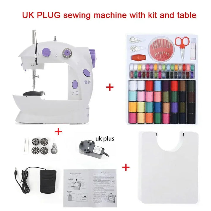 Compact Sewing Machine 202 – With Built-in Light, Cutter & Pedal | Ideal for Beginners