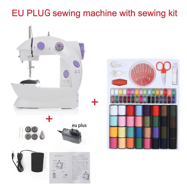 Compact Sewing Machine 202 – With Built-in Light, Cutter & Pedal | Ideal for Beginners
