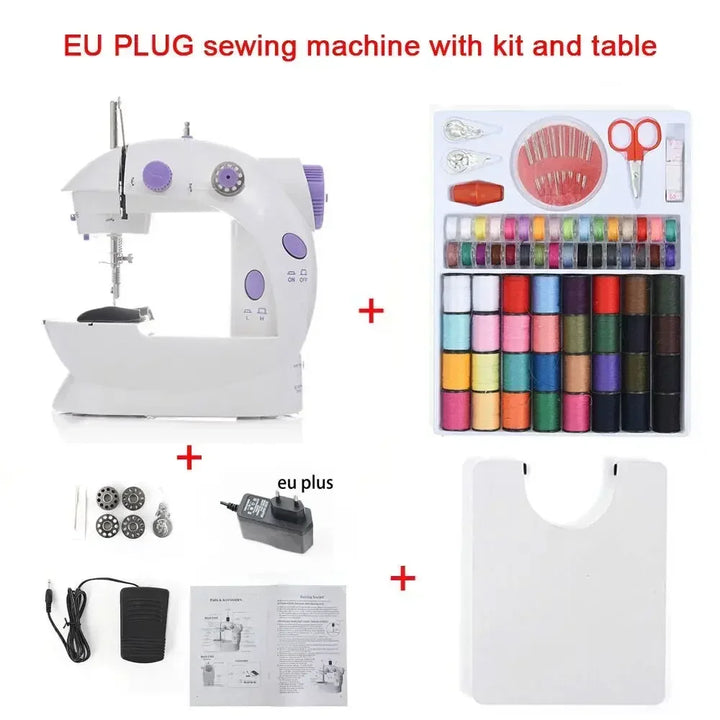 Compact Sewing Machine 202 – With Built-in Light, Cutter & Pedal | Ideal for Beginners