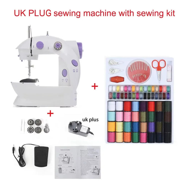 Compact Sewing Machine 202 – With Built-in Light, Cutter & Pedal | Ideal for Beginners
