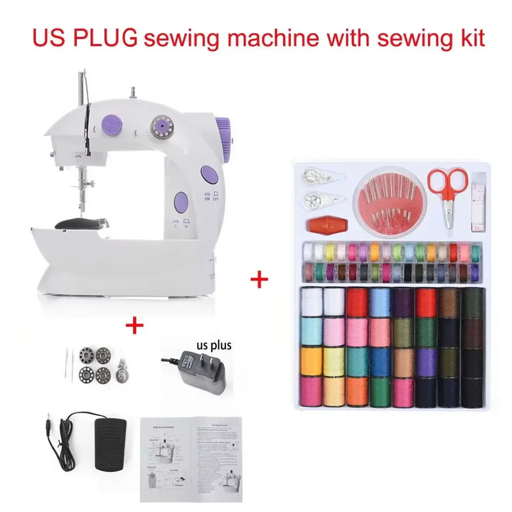 Compact Sewing Machine 202 – With Built-in Light, Cutter & Pedal | Ideal for Beginners